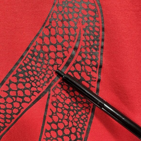 Nike Kobe Bryant Dri-fit Size Medium 24 Red Snake Skin T-shirt Some Flaws - Picture 7 of 11